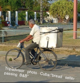 Bread on bicycle Cuba Tripadvisor photo.