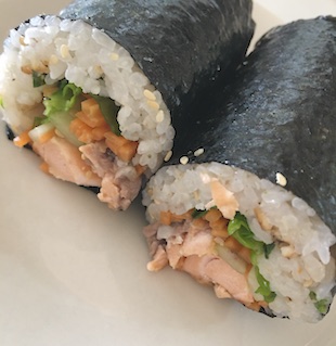 Salmon Sushi Wrapped
